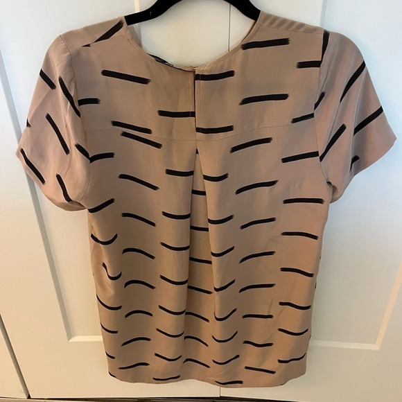 Madewell Silk tailored tee ikat dash blush women's small - Picture 2 of 4